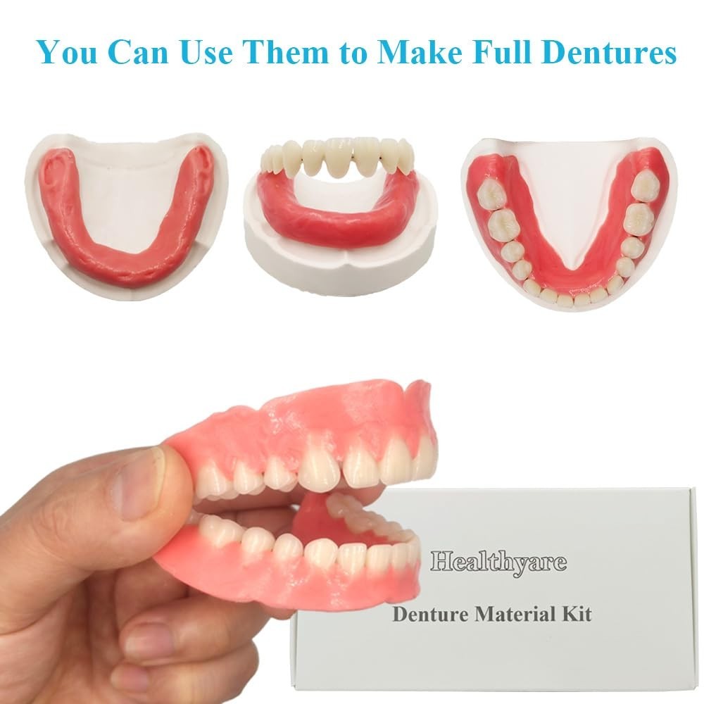 Adjustable DIY Dentures Kit - Realistic Fake Teeth for Missing Teeth Solutions-=