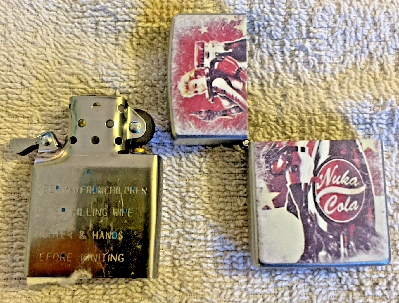 Used Wind Proof Nuka Cola Lighter Double Sided Never Used