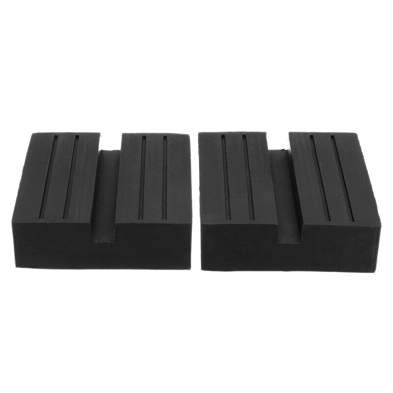 2Pcs Universal Car Slotted Lift Trolley Jack Disk  Rubber Pad Guard Adapter O6D6