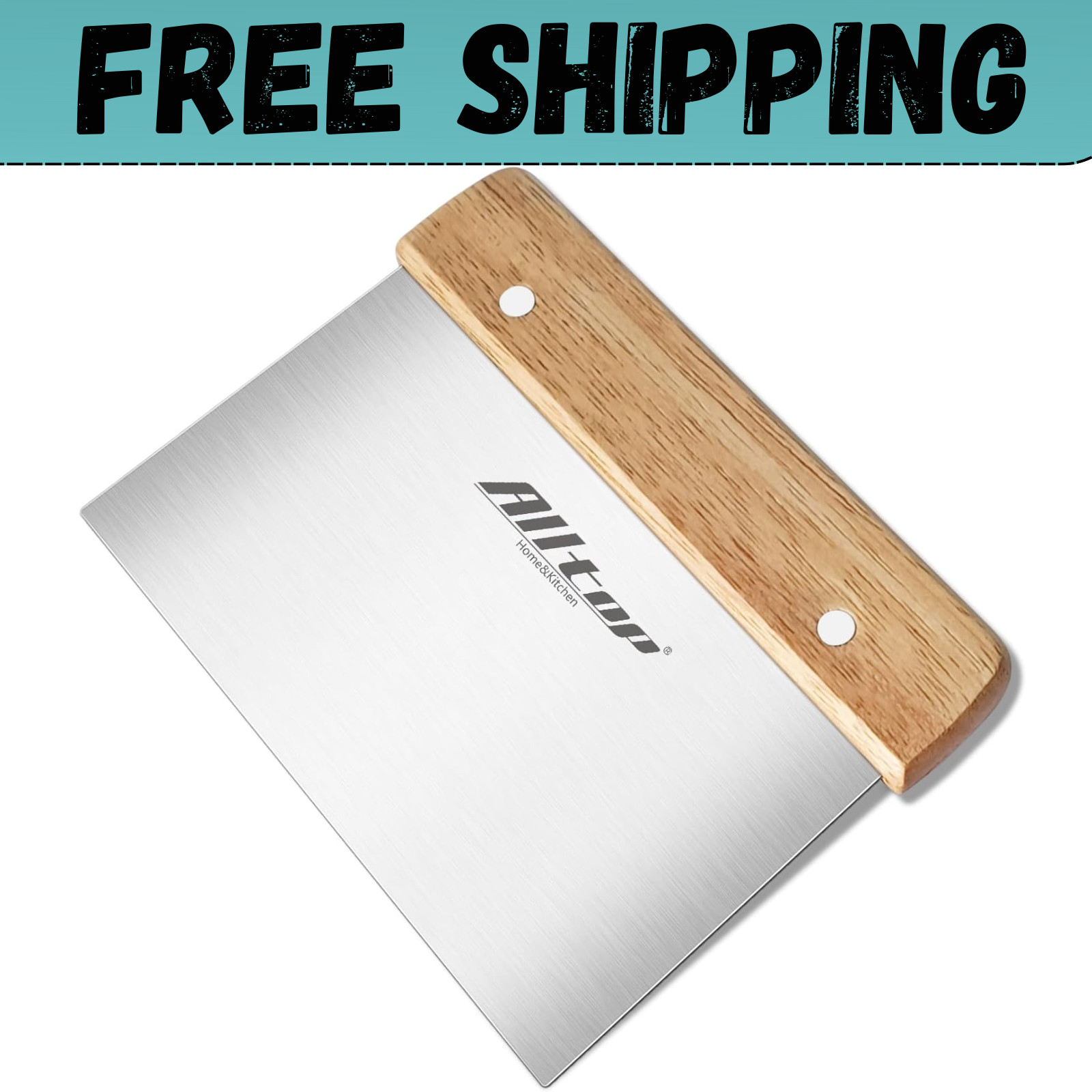 Premium Stainless Steel Food Scraper for Bread and Pastry – Bench Scraper with E