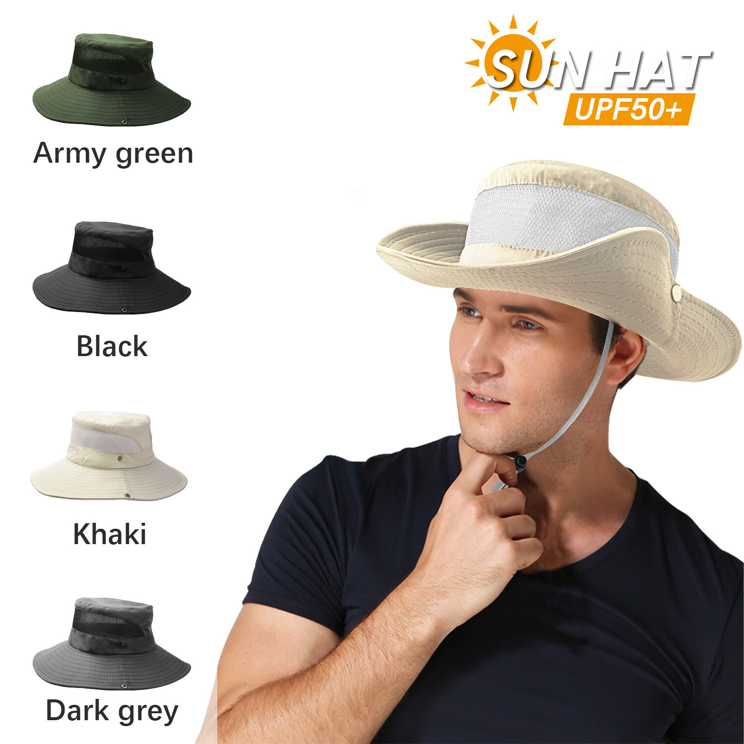 Boonie Brim Bucket Hat Fishing Hiking Hunting Military Summer Outdoor Safari Cap