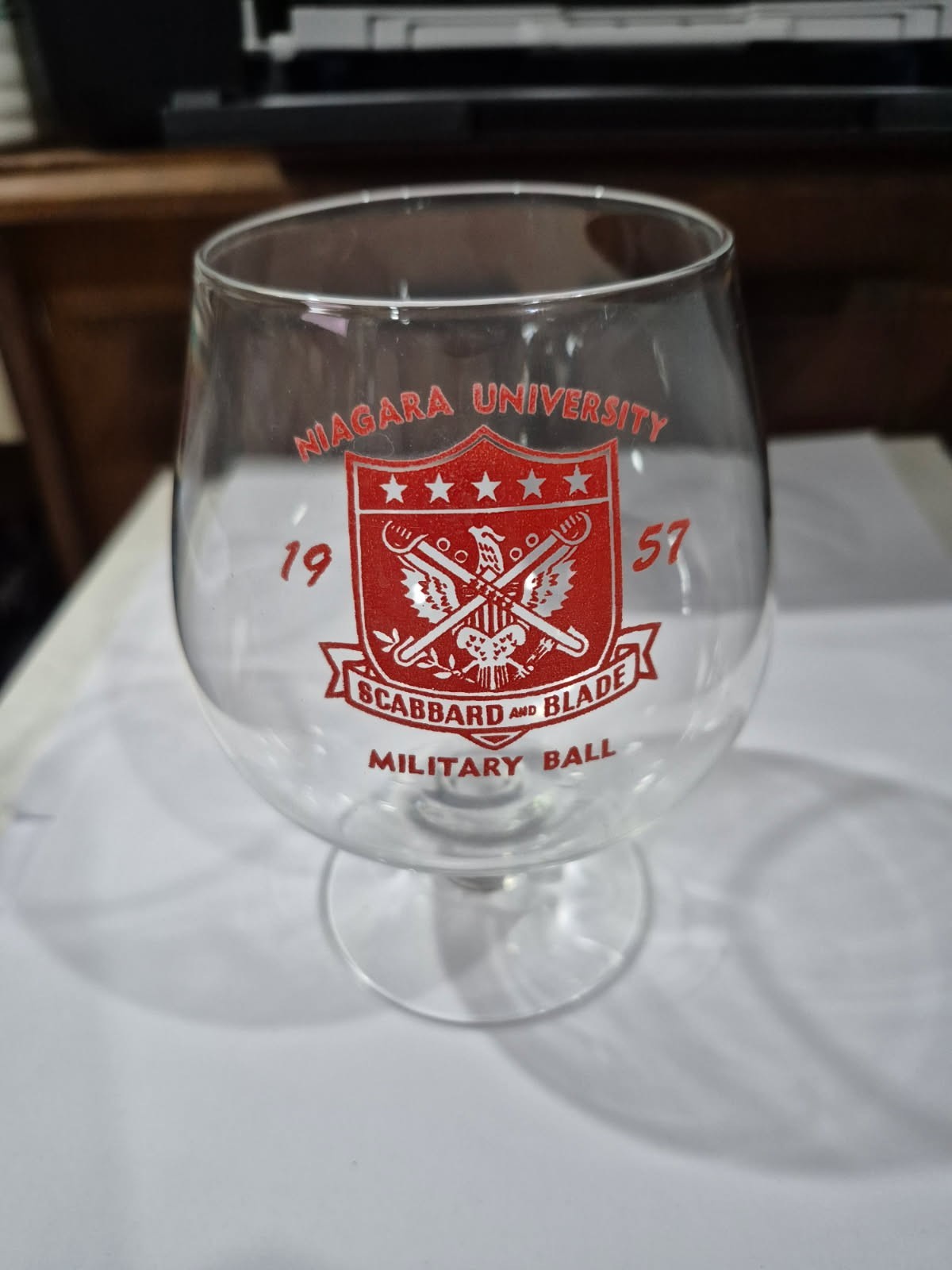 RARE Niagara University Glass 1957 Military Ball