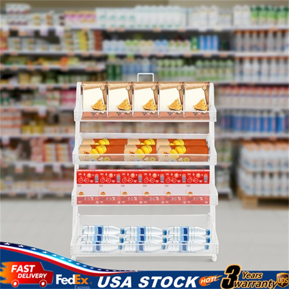 Candy Display Rack Metal Snack Organizer Stand For Chip Retail Countertop Shelf