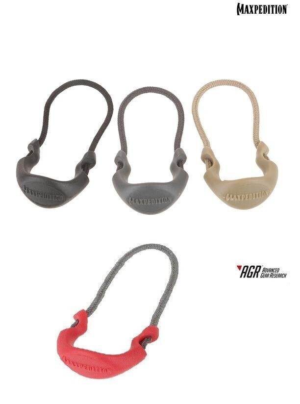Maxpedition Positive Grip Zipper Pull SMALL PZS - 2 OR 6 Pack, See Colors Below!