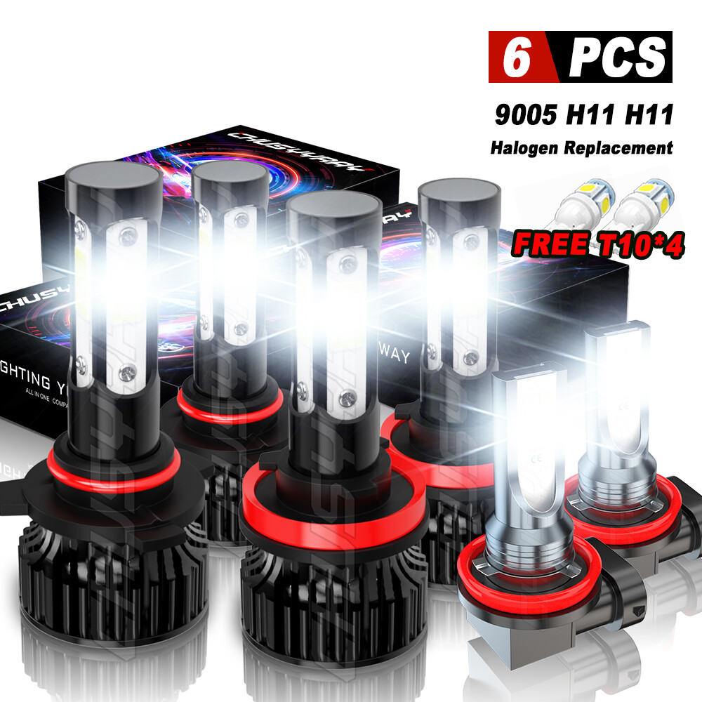 For Toyota Camry 2007-2014 LED Headlight High Low Beam Fog Light Bulbs Kit White