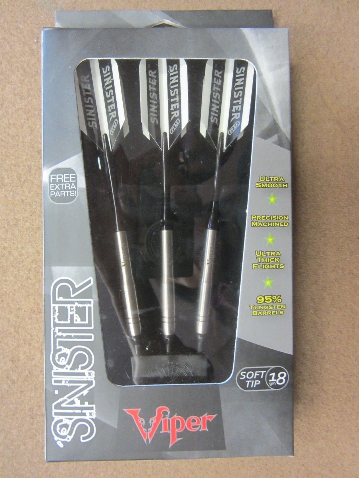 Viper Sinister 18g Soft Tip Darts 95% Tungsten 21-3504-18 w/ FREE Shipping