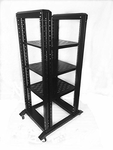 27U 4 Post Open Frame Network Server Rack 19" width 32" Deep 1000MM W/ 3 shelves