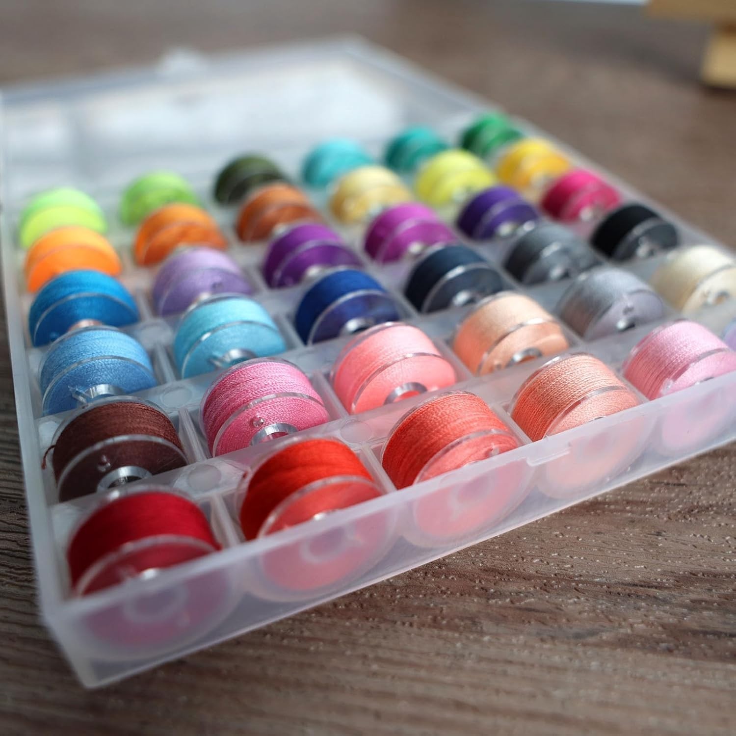 72 PCS Sewing Thread Assortment, 36 Colors Polyester Thread with Bobbin Set