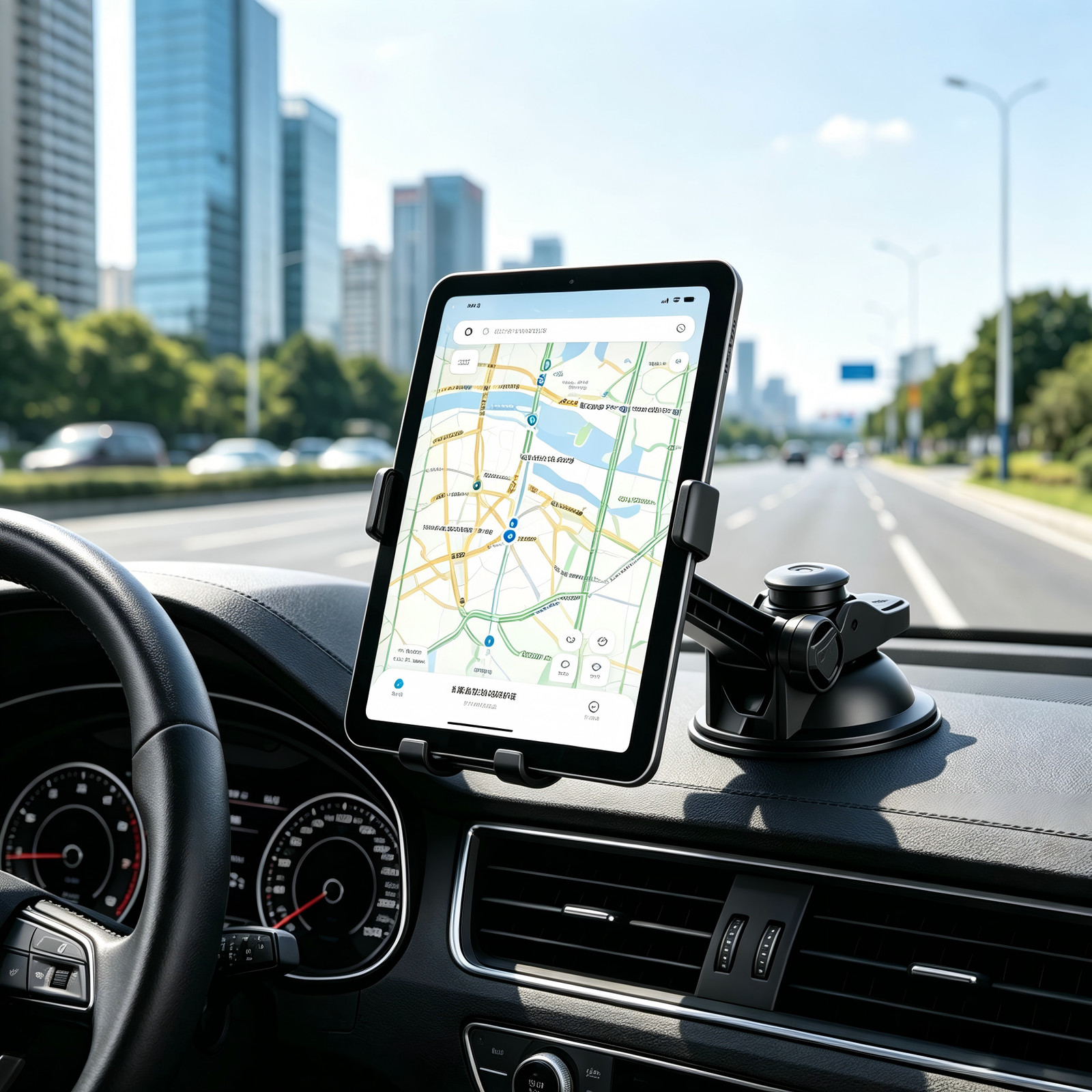 Tablet Car Mount 360° Rotating Windshield Stand Universal for 7-10 Inch Tablet