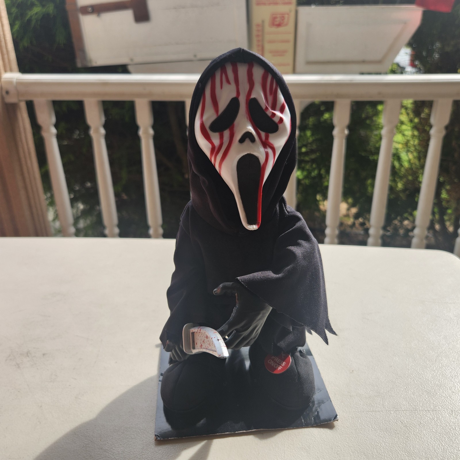 Scream Bloody Ghostface 11" Side Stepper Toy RARE & Spirit Halloween Animatronic
