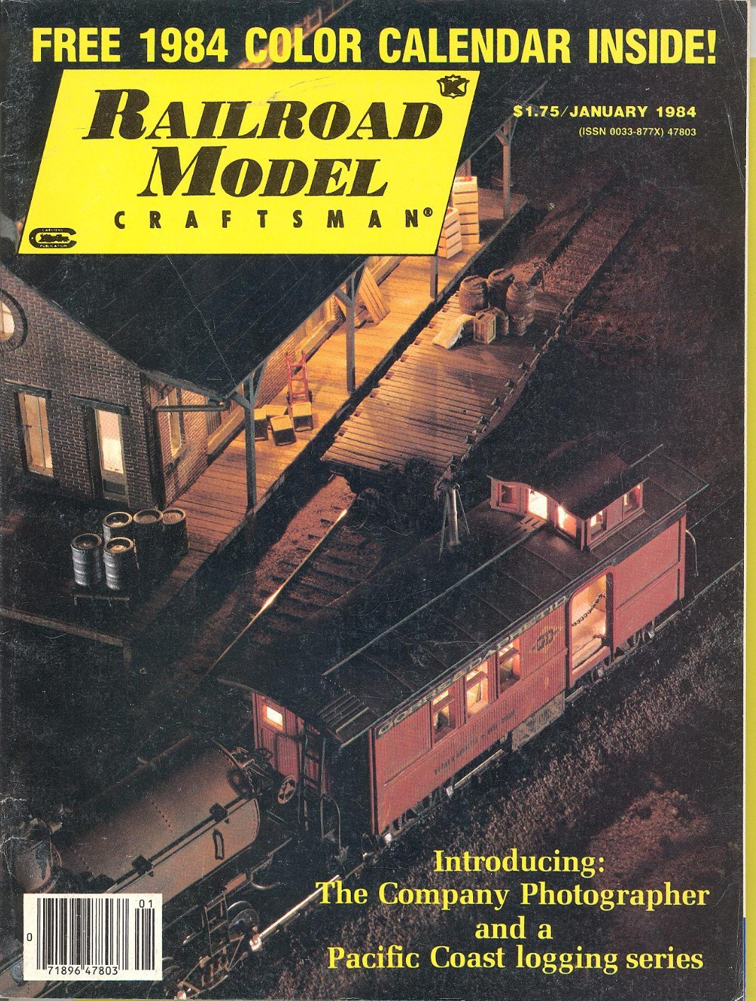 Railroad Model Craftsman Magazine January 1984/1984Color Calendar