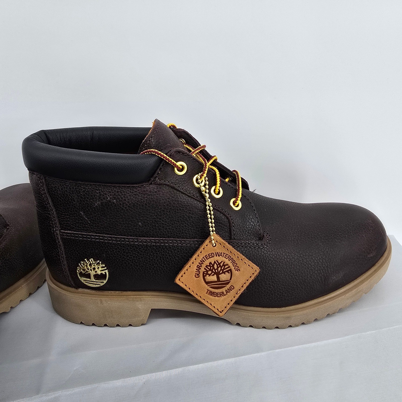 Timberland Mens Waterproof Chukka Boots Brown Leather PrimaLoft TB0A6FTAEXU 9.5