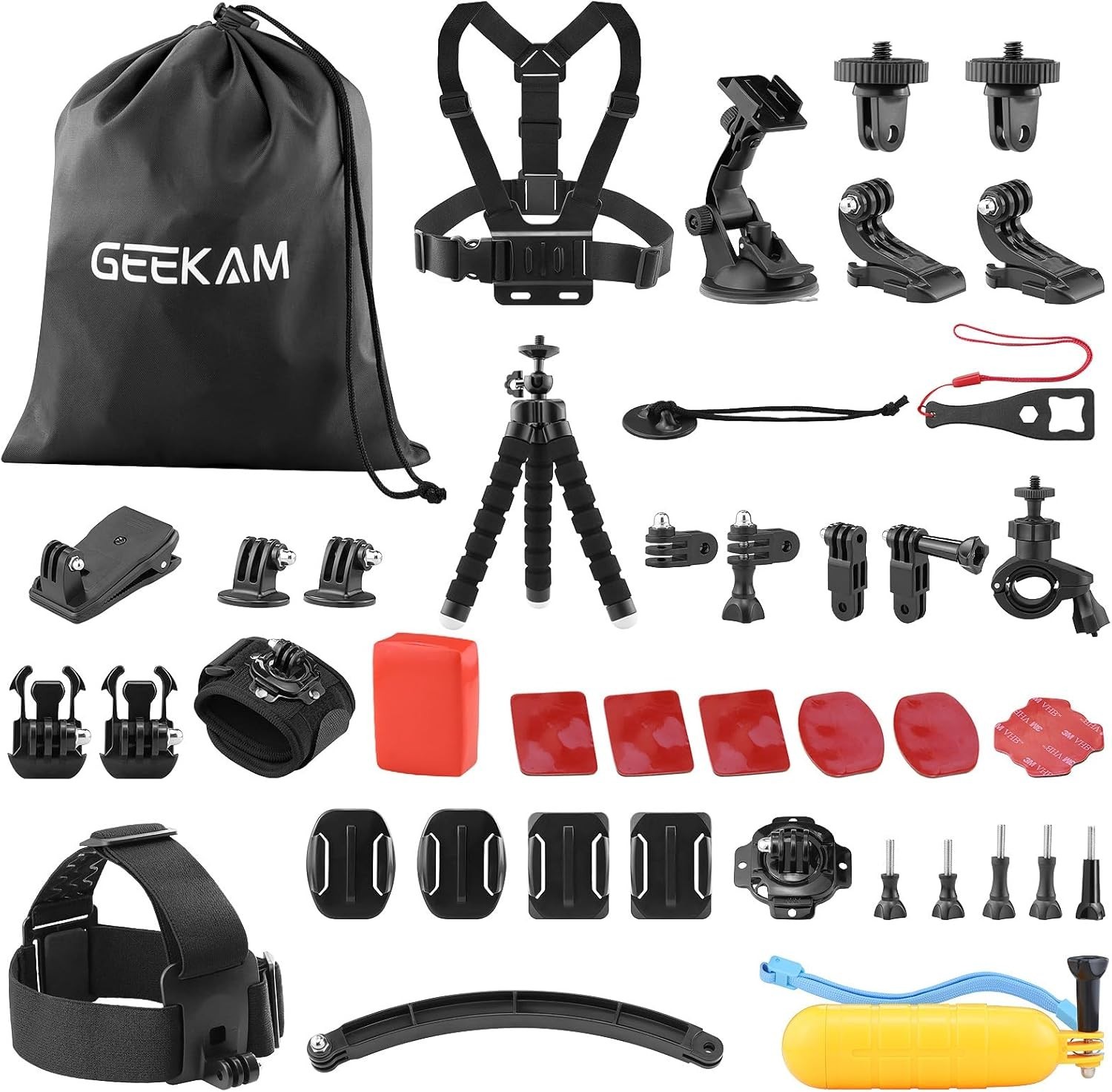Action Camera Accessories Kit - Compatible for GoPro, AKASO, Campark, Crossto...