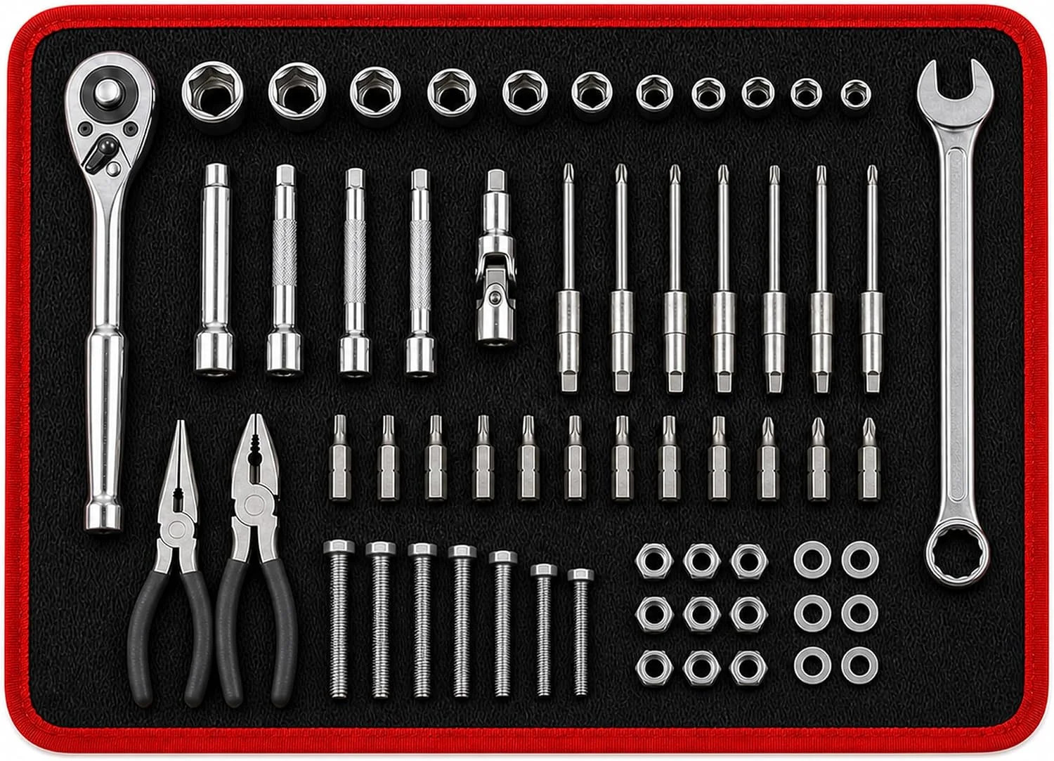 Magnetic Tool Mat, Flexible Magnetic Parts Holder with Double-Sided Grip, PVC No