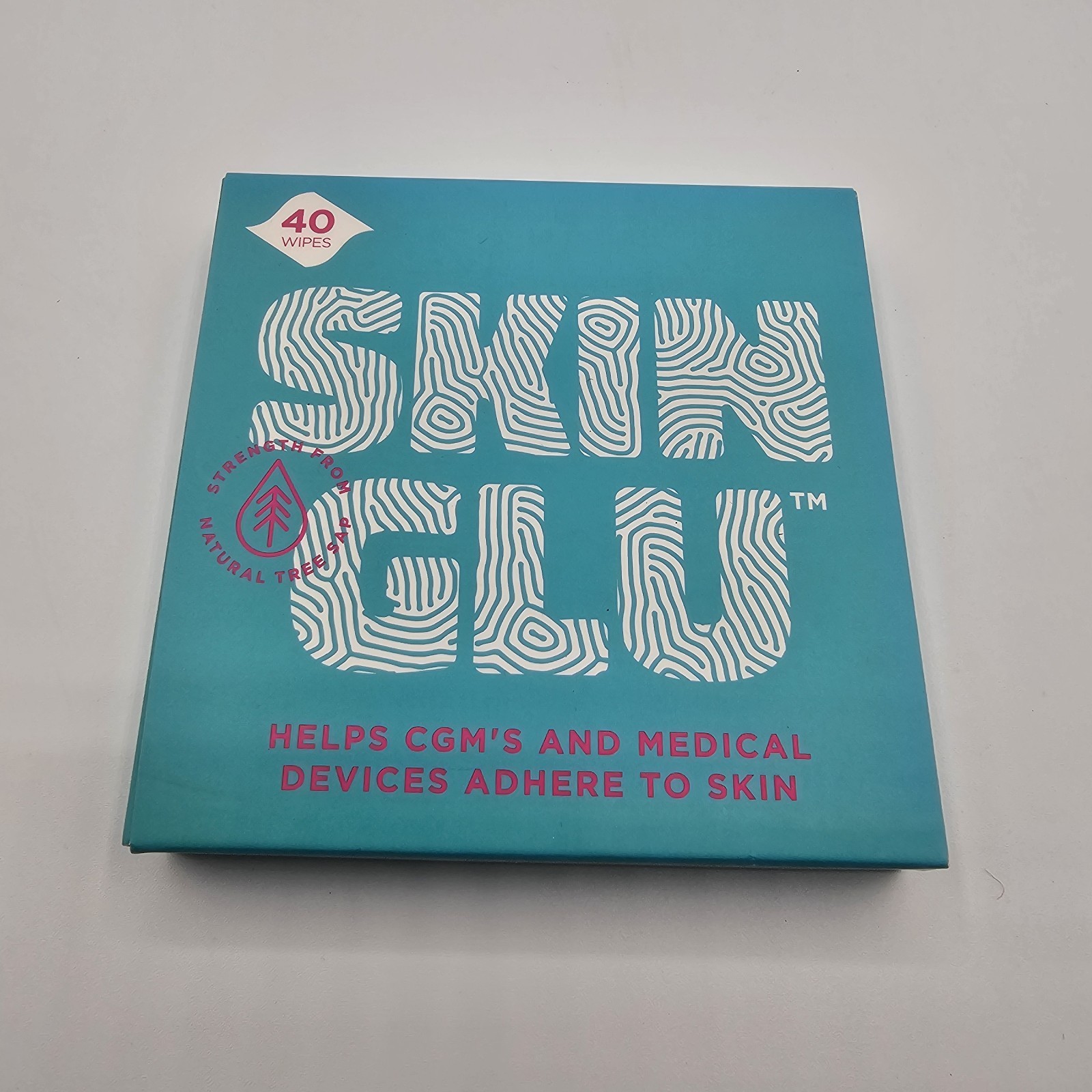 SKIN GLU Skin Wipes Helps CGM’s & Medical Device Adhere To Skin 1 Pack of 40
