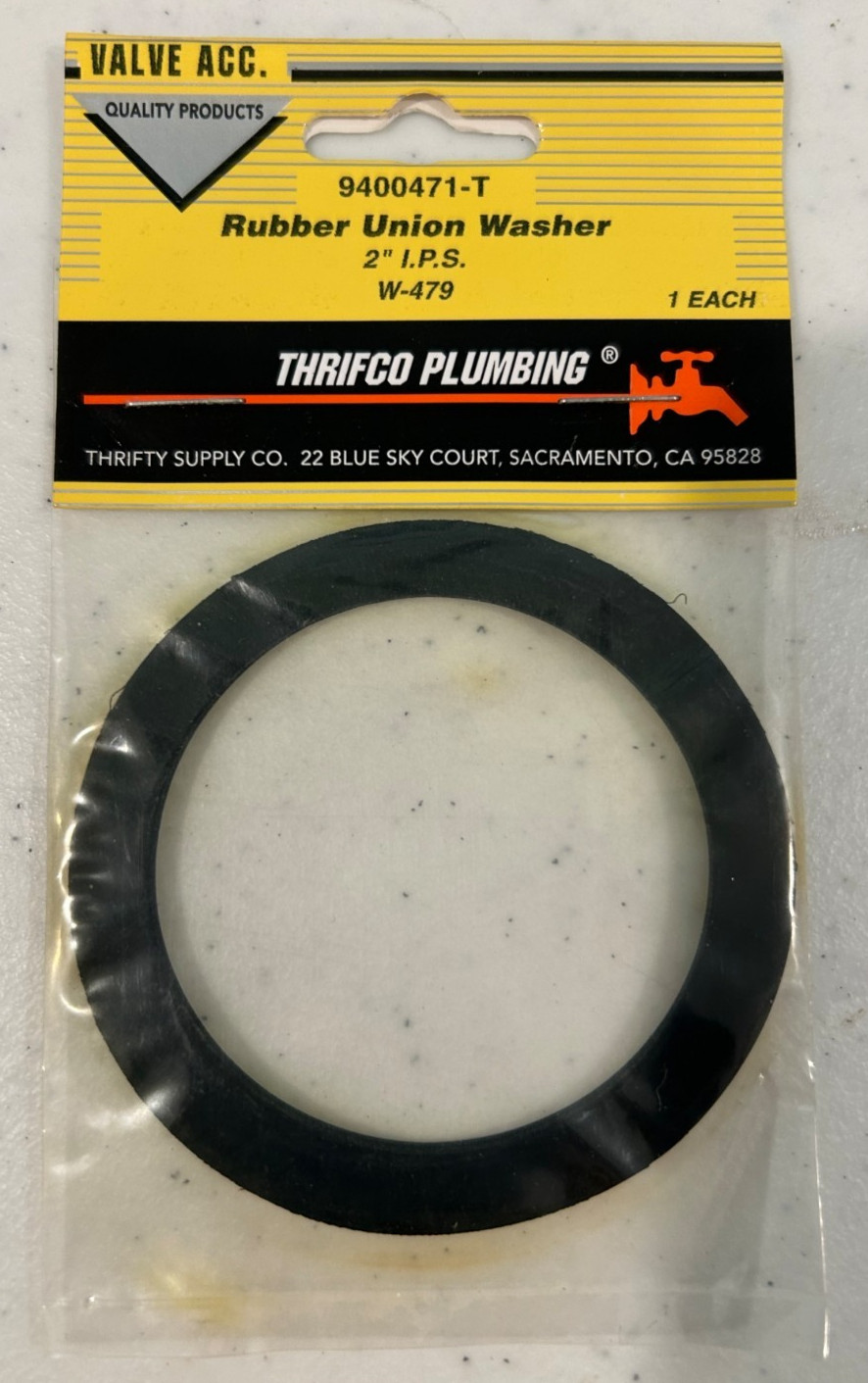 THRIFCO 2" I.P.S. Rubber Union Washer New FREE SHIPPING