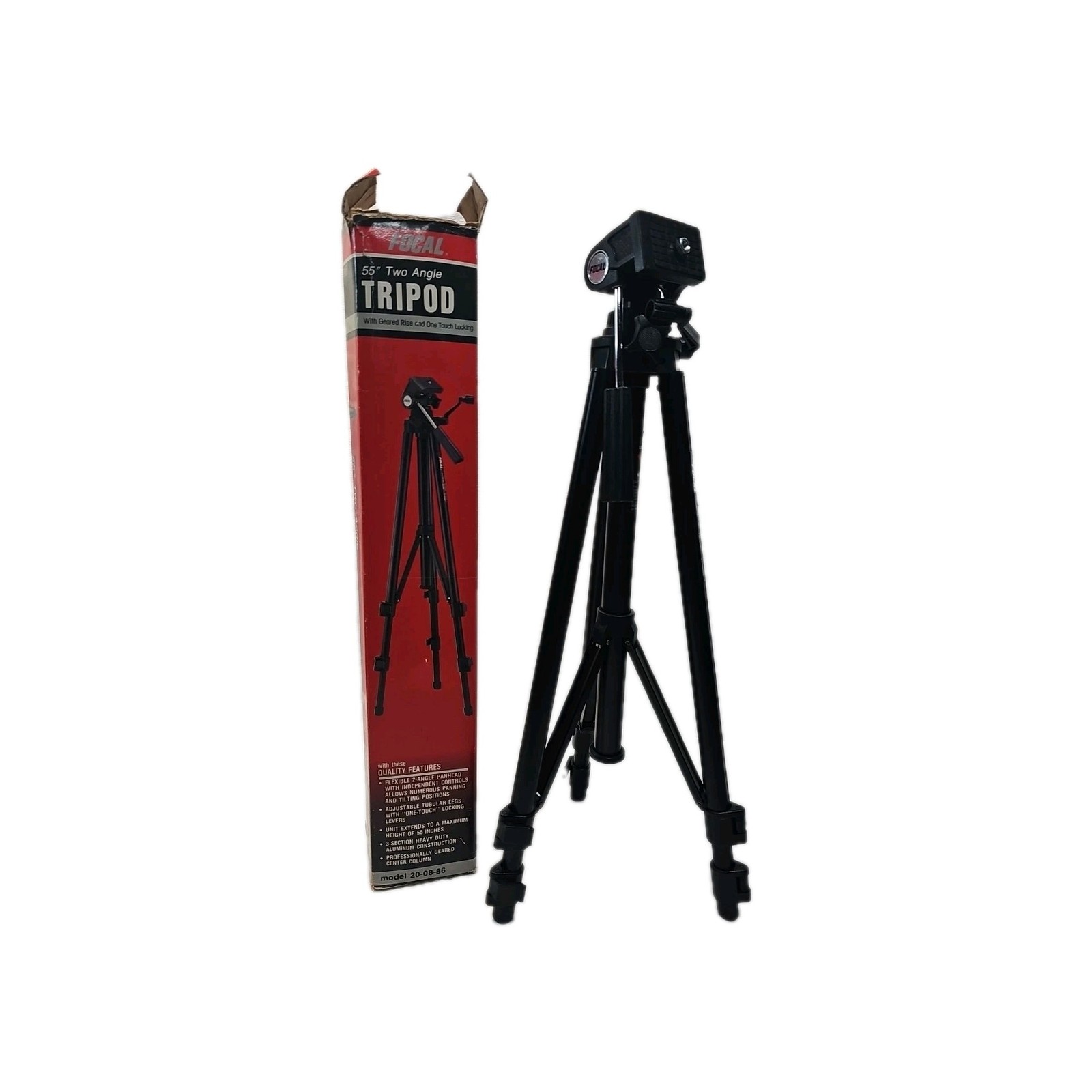 Focal 55” Two Angle Tripod w/ Geared Rise & and 1 Touch Locking #20-08-86 - Used