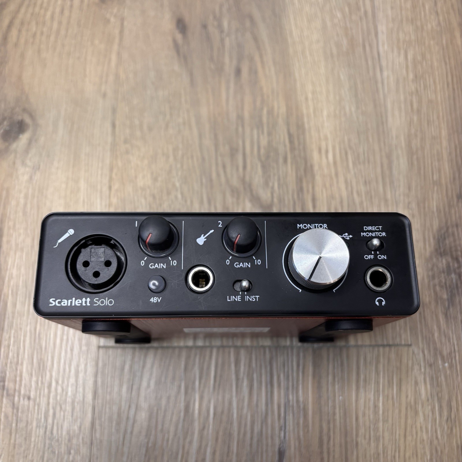Focusrite Scarlett Solo 2nd Gen USB Audio Interface Studio Recording w/ Cable