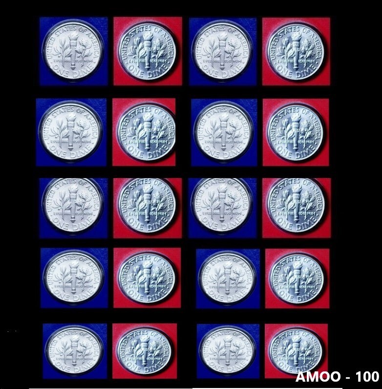 2010 2011 2012 2013 2014- 2019  P & D  Roosevelt Dime 20 coin Set U.S Mint Cello