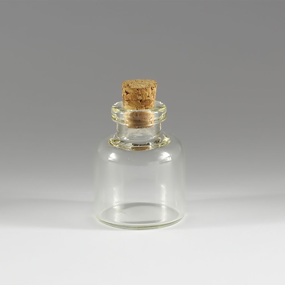 2-10 Pieces 0.5-10ml Clear Empty Glass Bottles With Corks Sample Small Vials Jar
