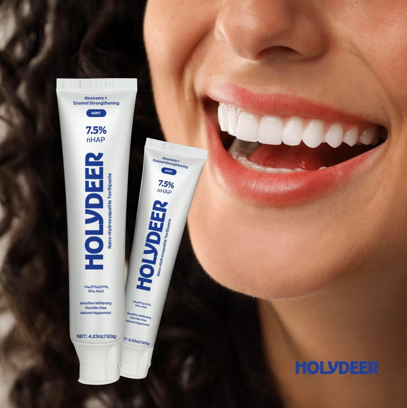 Nano-Hydroxyapatite Toothpaste, Mint, 7.5% Nhap, Fluoride-Free, Sensitive Whiten