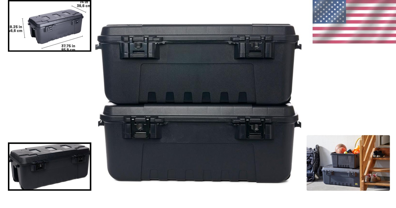 Versatile Stackable Storage Trunks - Ideal for Home, Travel & Tool Storage