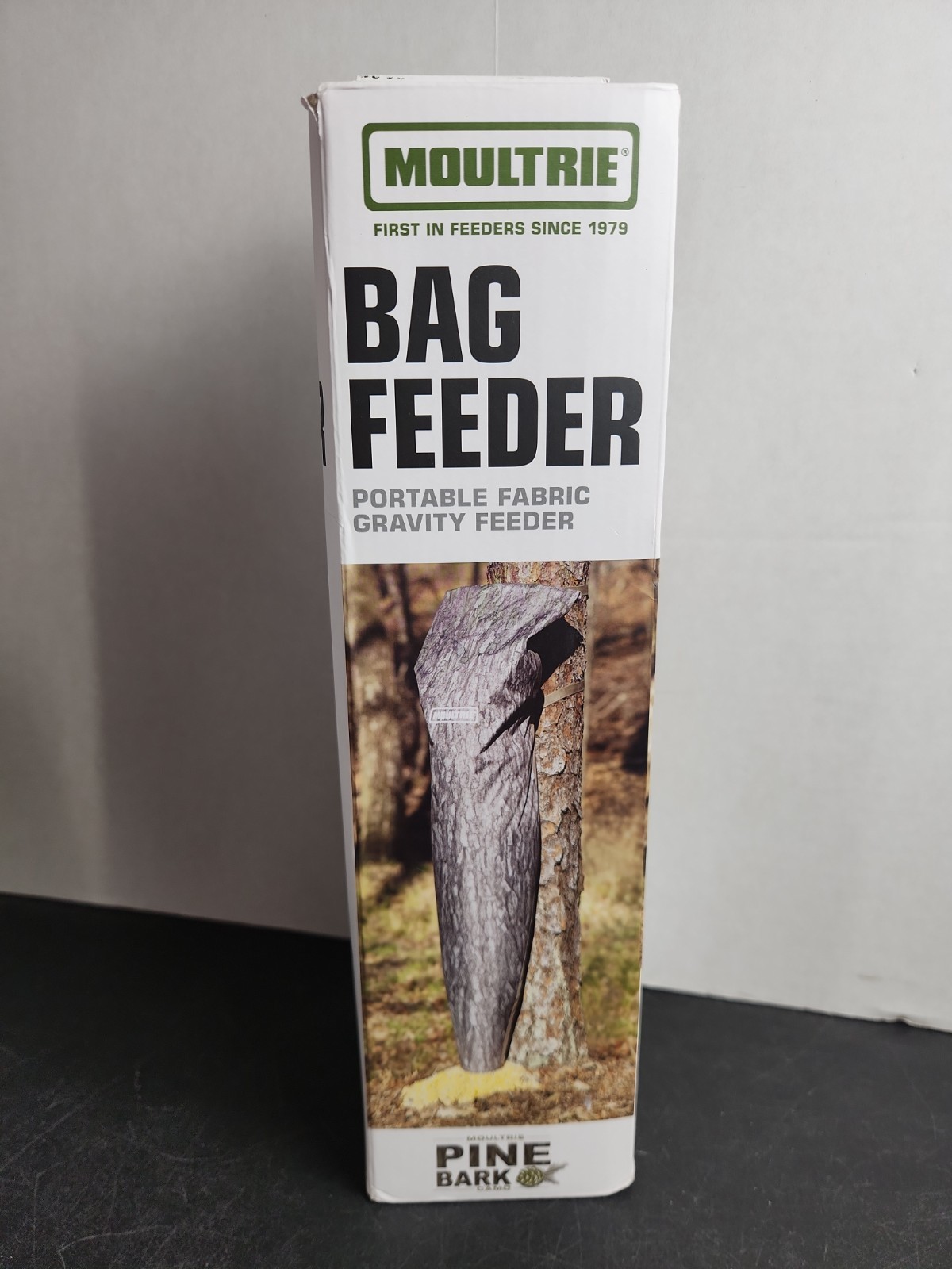 Moultrie Bag Feeder 100 Lb. Capacity  Pine Bark Camo Deer Wildlife Feeder New