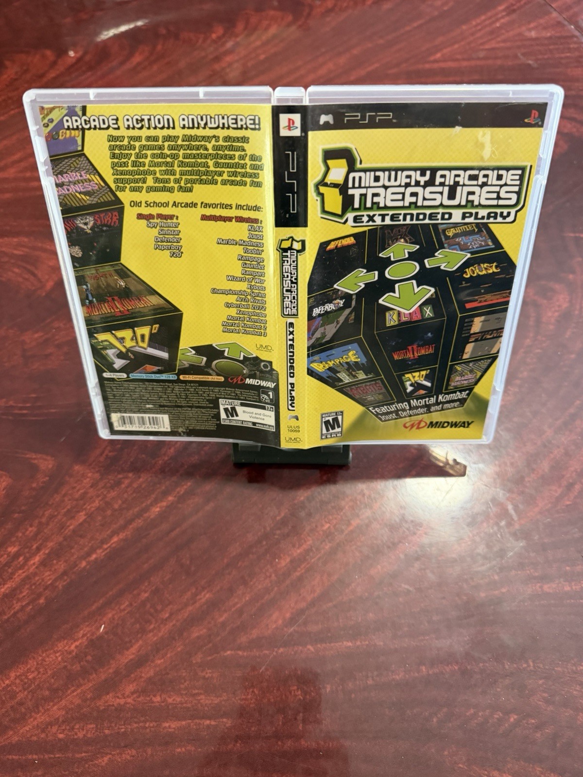 Sony PSP Midway Arcade Treasures Extended Play Case ONLY MINT