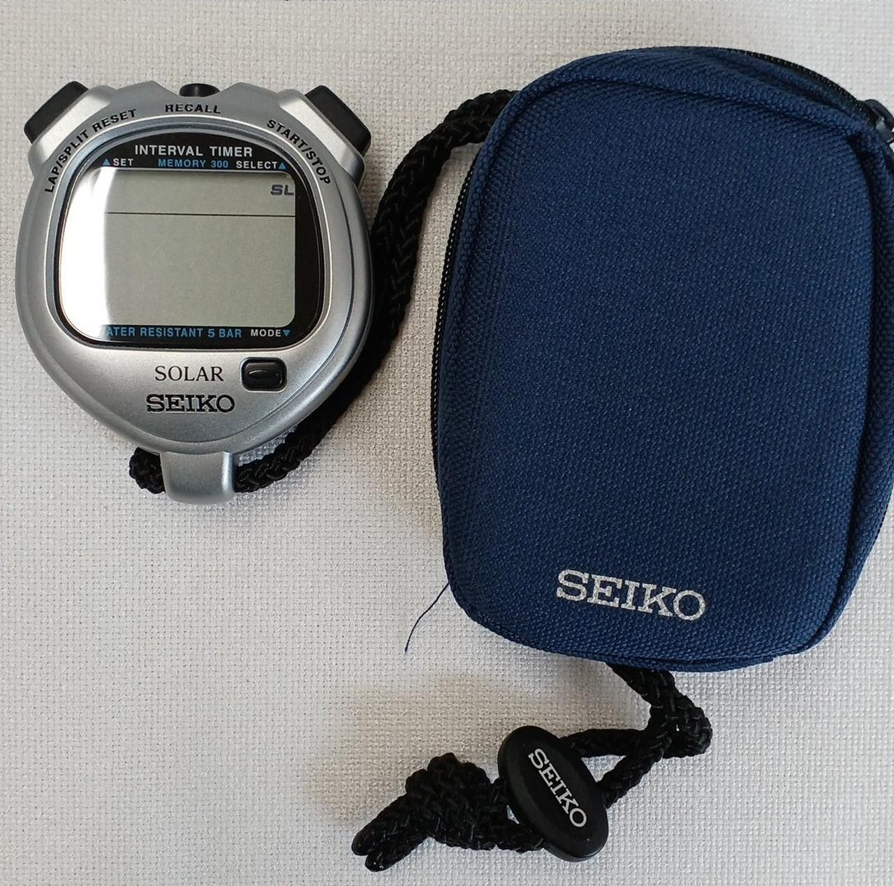 SEIKO SVAJ101 Solar Interval Timer Stopwatch 300 Memory Japan Import
