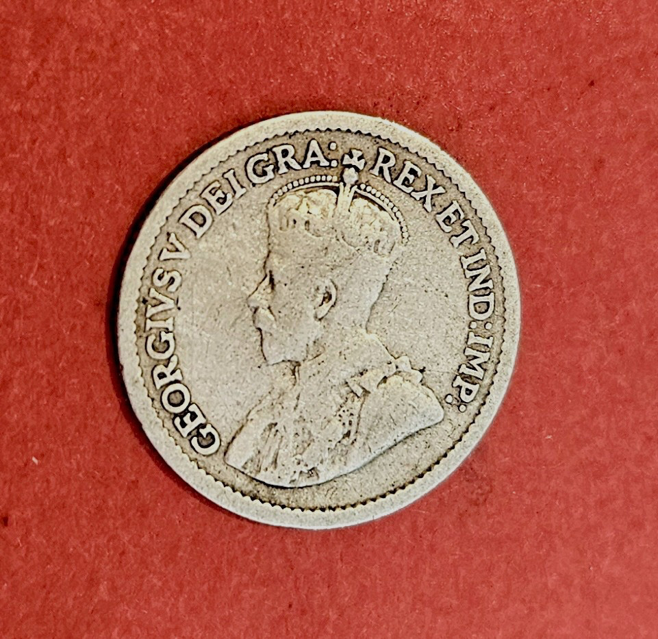 1917 Canada 5 Cents 92.5 World Silver
