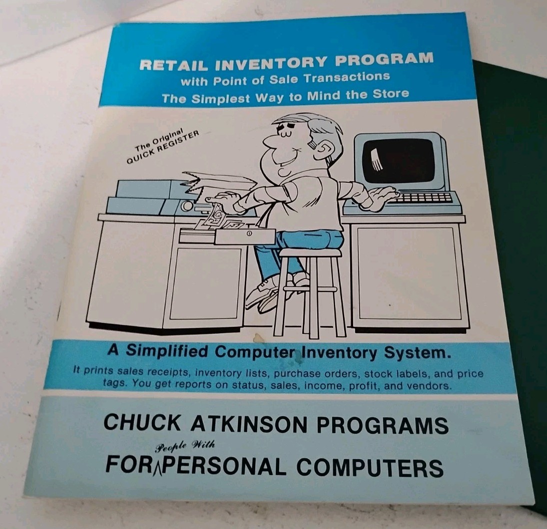 Retail Inventory Program RIP 1983 Chuck Atkinson + Manuals & 6 Disks Kaypro CP/M