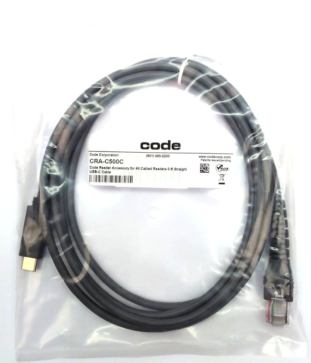Code CR900FD Straight USB-C Cable Barcode Scanner CRA-C500C 6ft Genuine