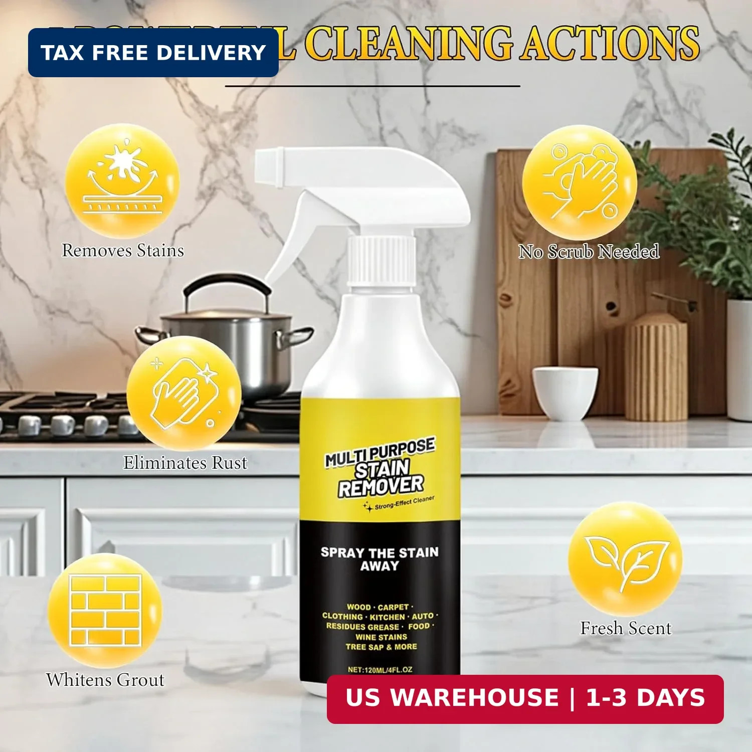 2PCS Alien Multi Purpose Stain Remover, Foam Cleaner Spray, A powerful cleane..