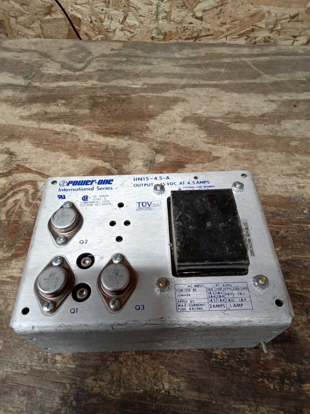 Power-One Power One HN15-4.5-A Power Supply 100-240V IN to 15V 4.5A