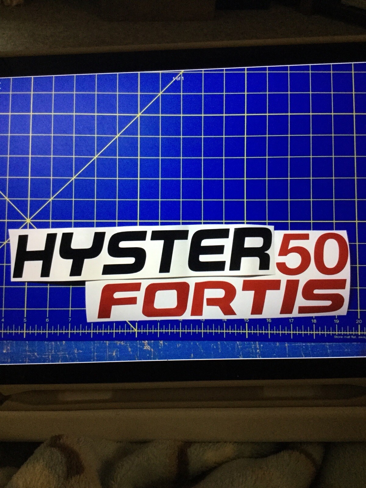 Set Of 2 Hyster 50 Fortis Vinyl Decal Forklift Decals