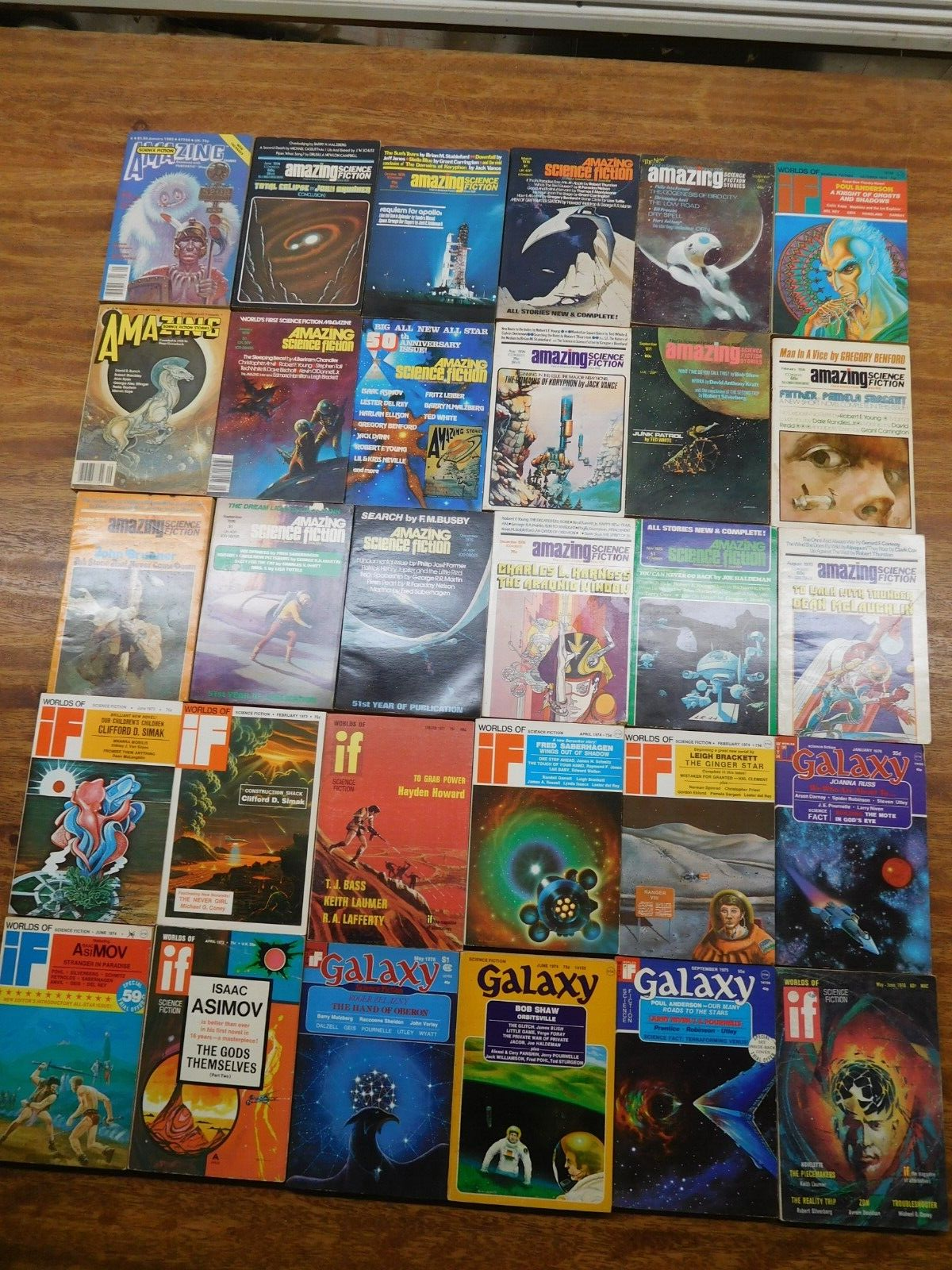Fantastic 30 Vintage 1970's Sci-Fi Digests ~ Amazing, IF & Galaxy