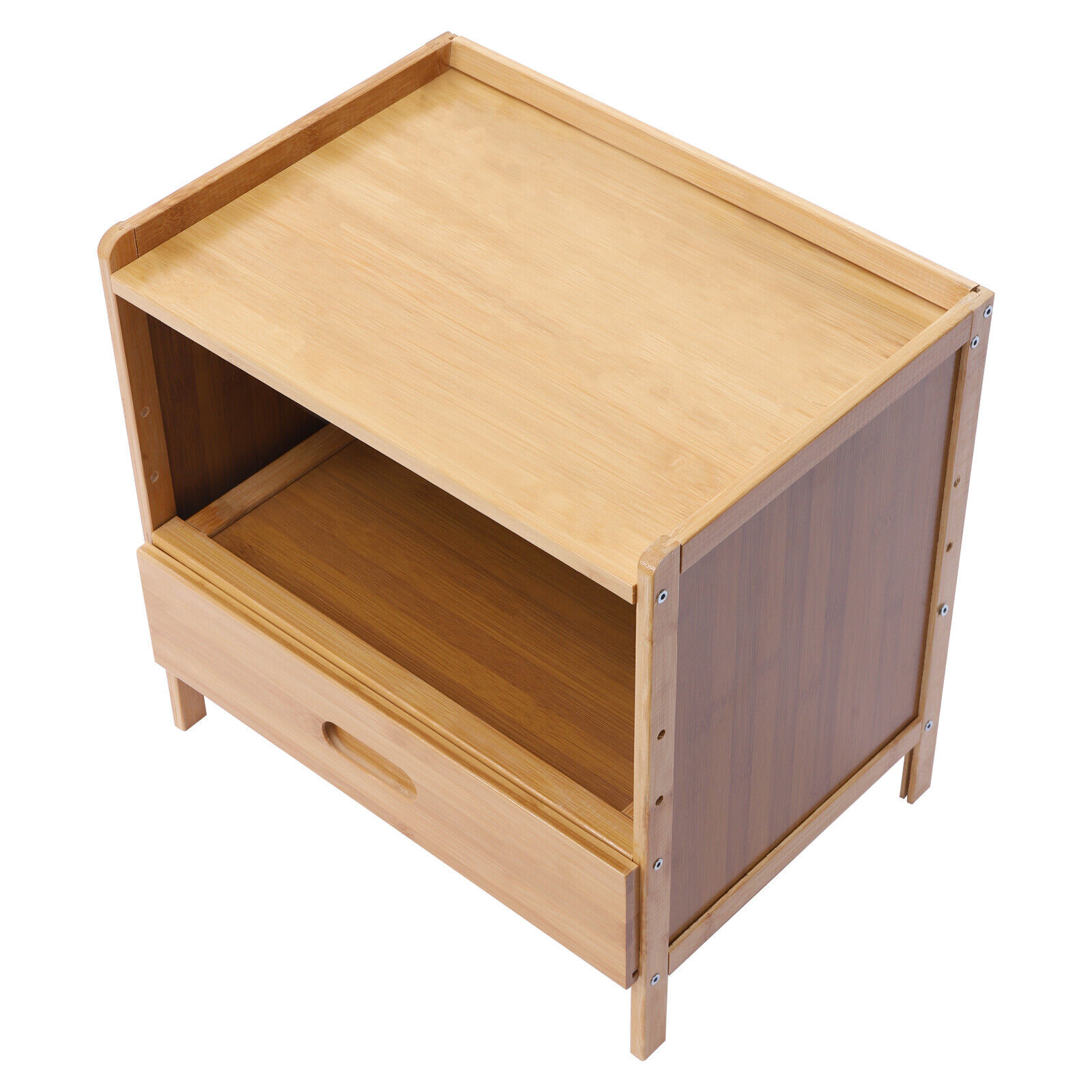 Nightstand End Table w/ pull-out drawer Storage Organizer Bedside Table