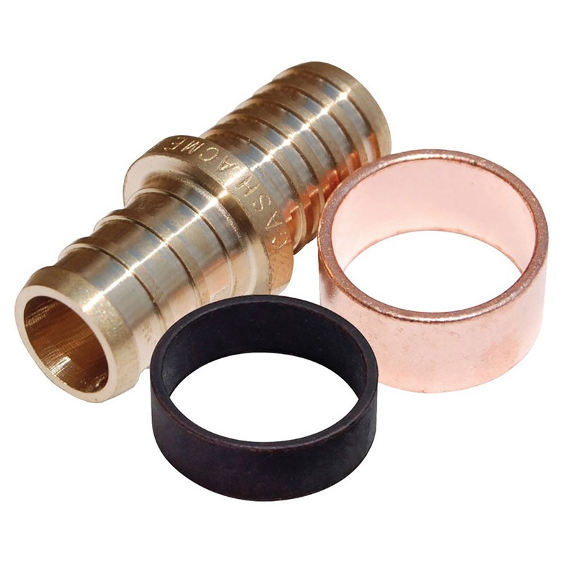 SharkBite UC4006LFA Lead-Free Brass 160 PSI Coupling 3/8 x 3/8 Dia. in. PEX
