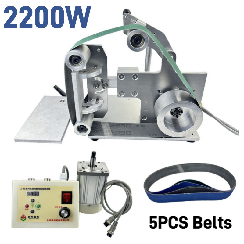 110V/220V 2200W 915x50mm Brushless Belt Machine Polishing Grinding Belt Sander