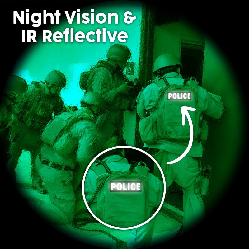 Security Patch – Ultra Reflective Hook and Loop Patch for Tactical Vest