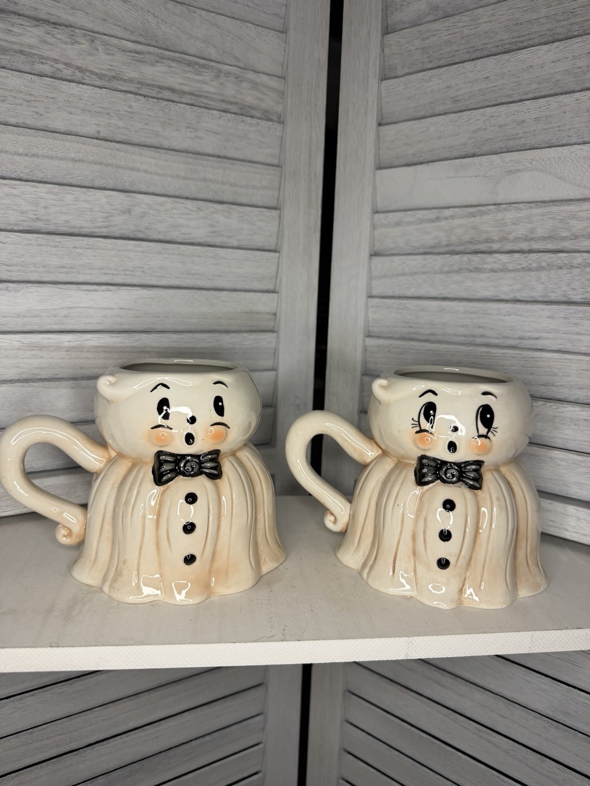 Johanna Parker Halloween Ghosts Couple Mug Set NEW 2026