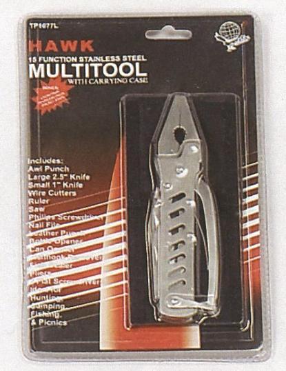 Emergency Preparedness 15 Function Stainless Steel Multi-Tool TOOL TP1077L