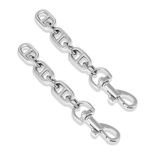 2 Pcs Silver Bag Extender Purse Strap Extender 4.7 Inch Strap Extender for