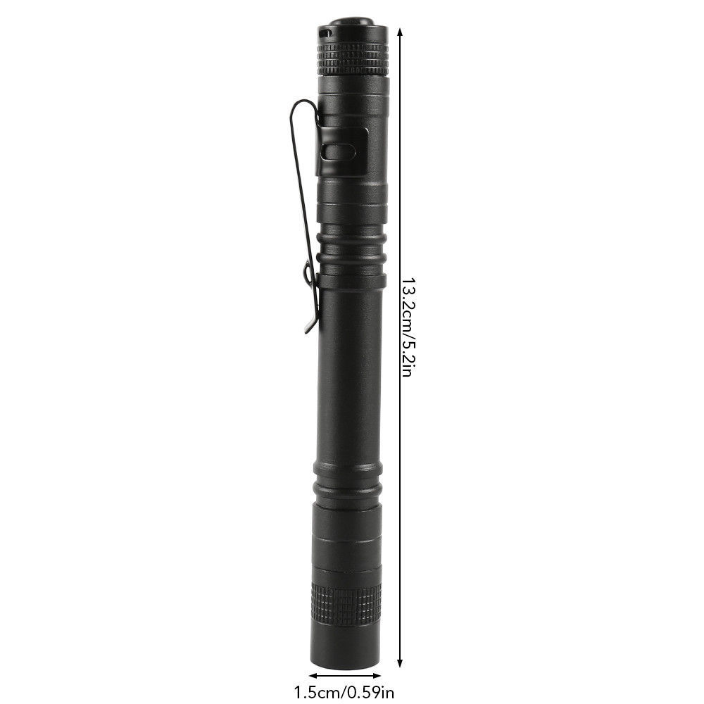10PC Lot LED Flashlight Clip Mini Light Penlight Portable Pen Torch Lamp