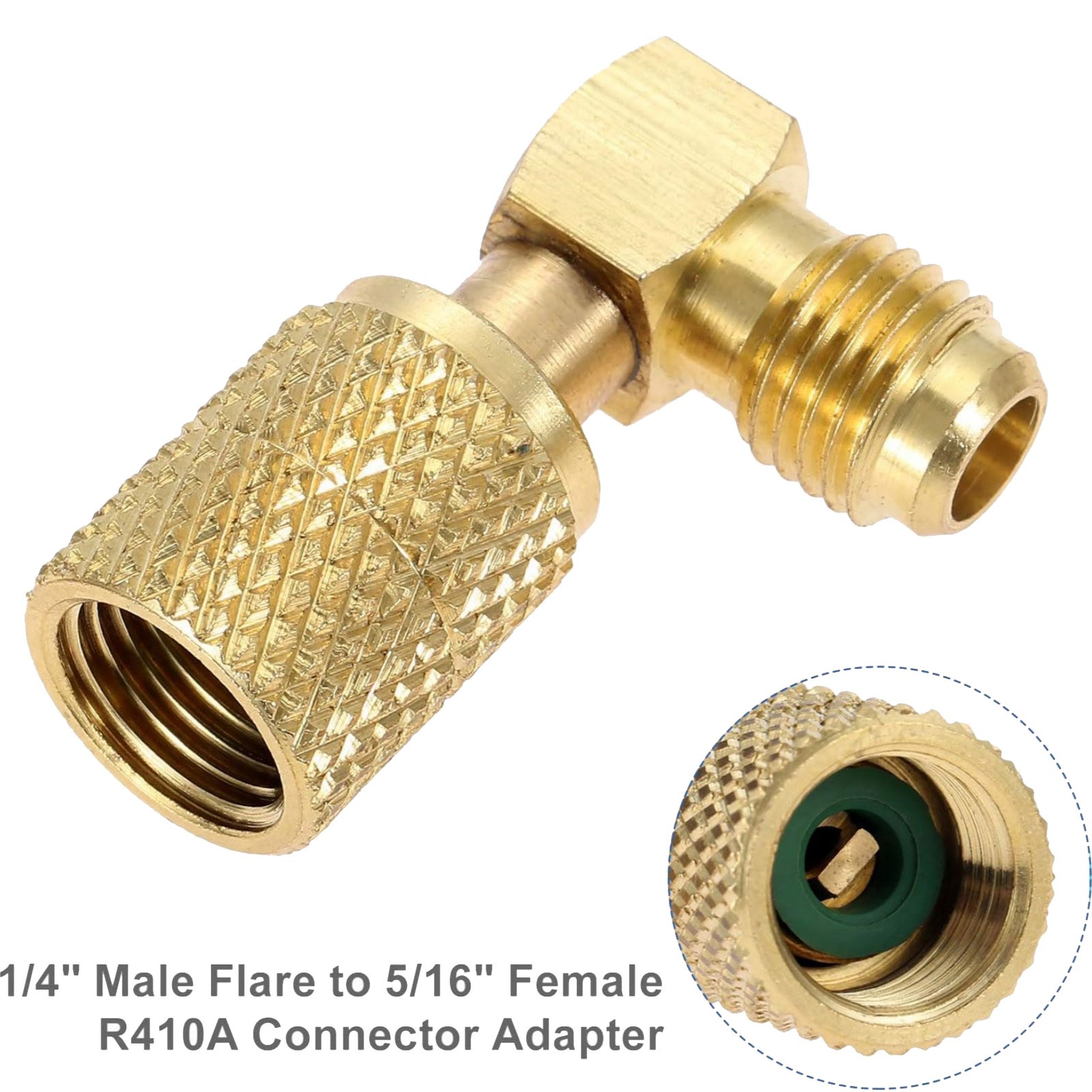 R410A Adapter Kit Mini Split Adapter 5/16 To 1/4 Coupler Brass+Rubber 100% New