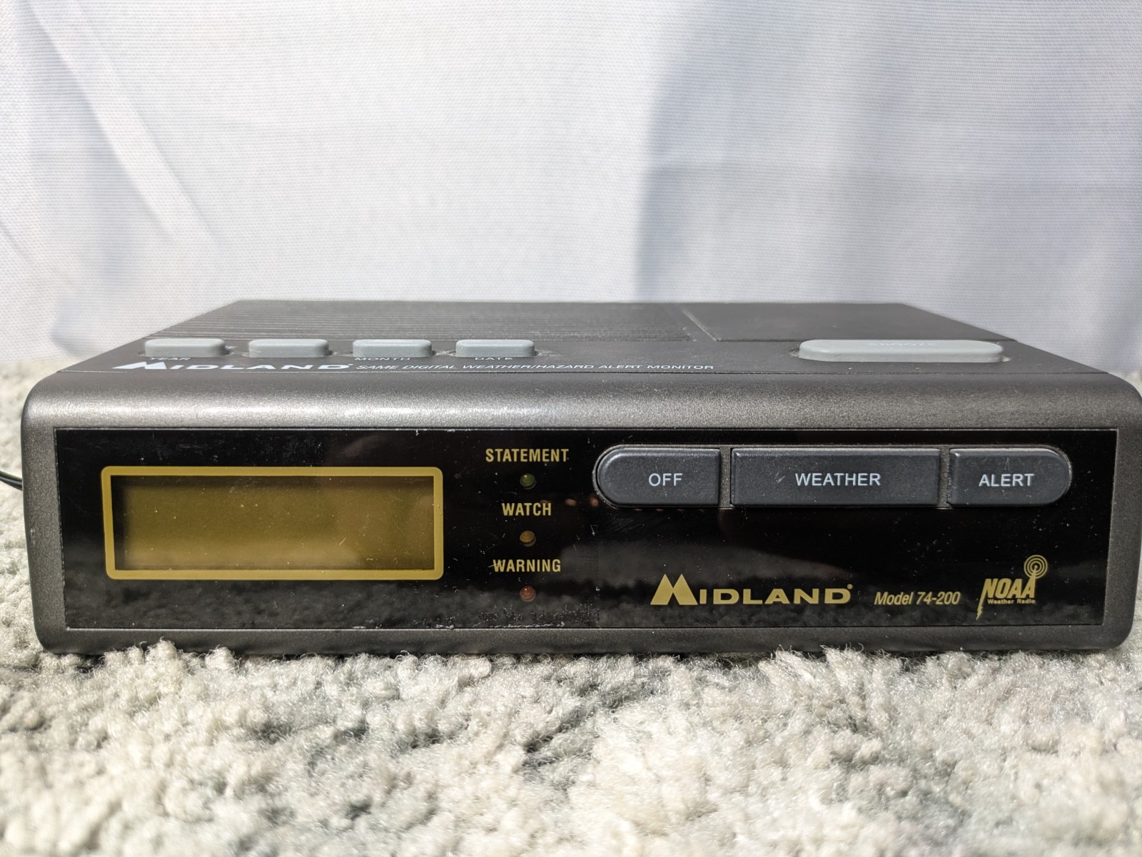 Midland 74-200 SAME Digital Weather Hazard Alert Monitor NOAA Radio w/ Adapter