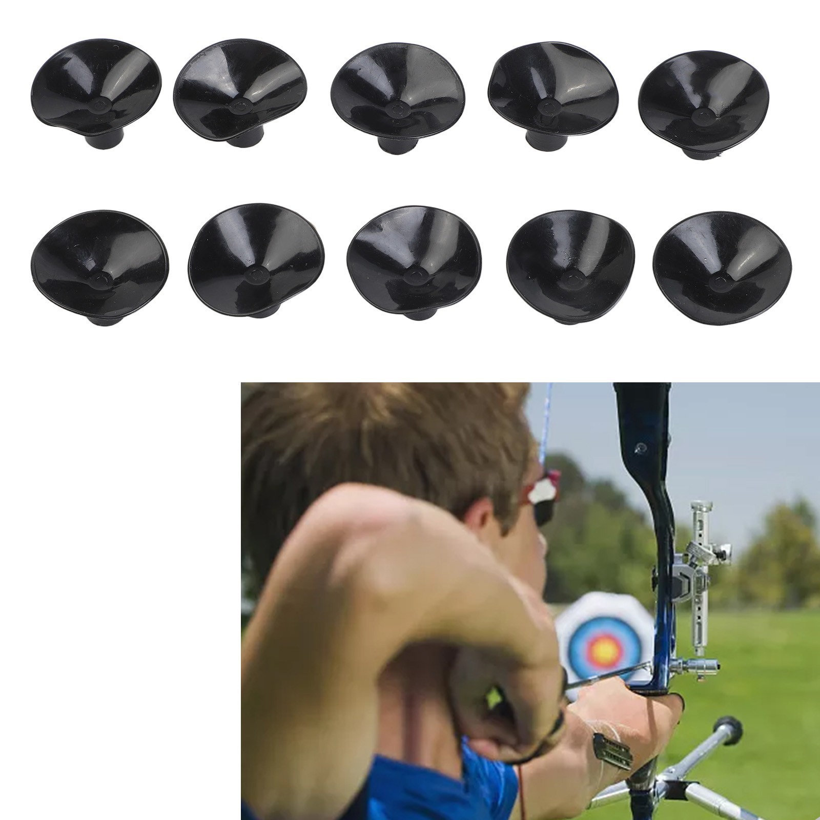 10pcs Rubber Sucker Arrow Shaft Outdoor Garden Vhome Target For Arrow Sucker