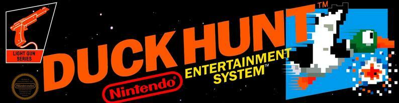 Duck Hunt Arcade Marquee For Reproduction Header/Backlit Sign