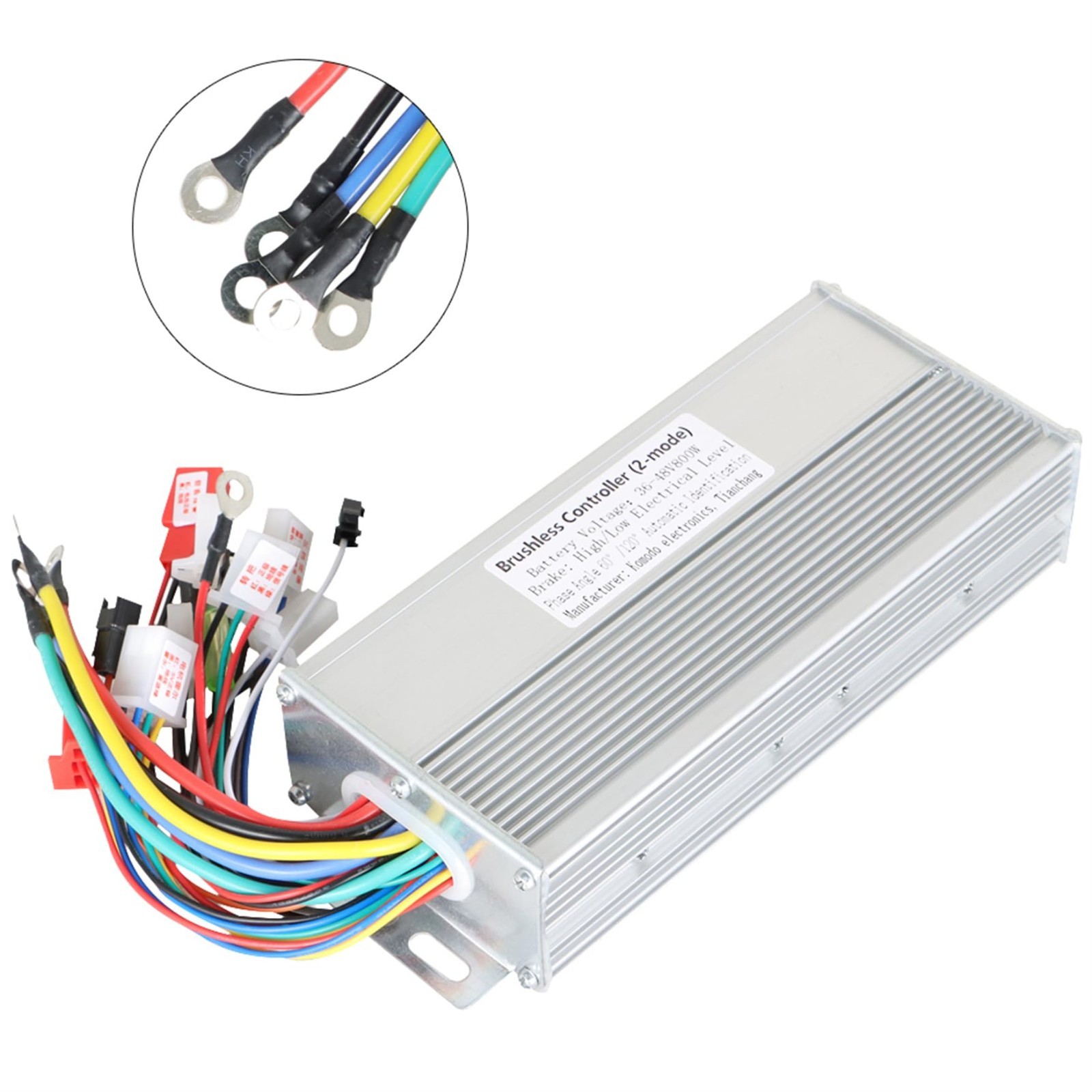800W Brushless DC Motor Speed Controller 36-48V for Electric Bicycle Scooter