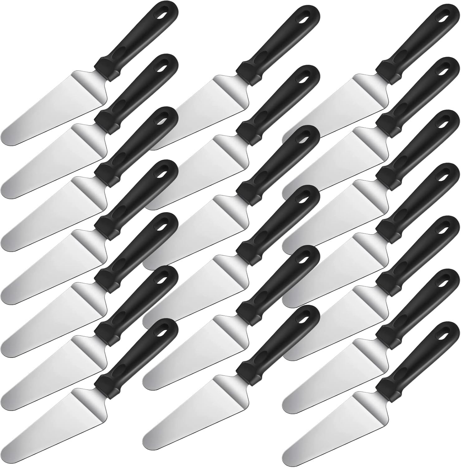 20 Pcs Pizza Spatula Bulk Pie Server Pie Cutter Cake Cutter Stainless Steel Cake